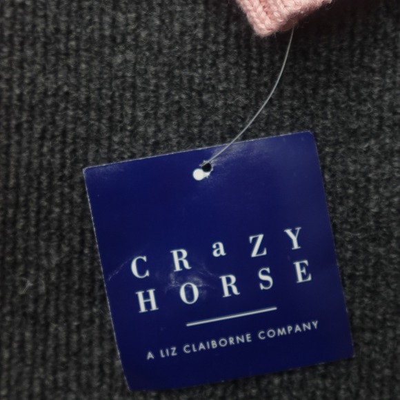 Vintage Y2K Crazy Horse Polo Sweater Ribbed Knit Preppy Women Size S Pink - Picture 4 of 11